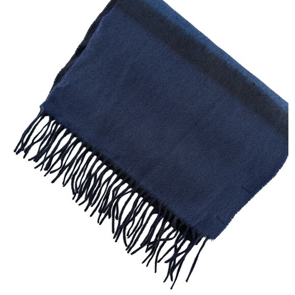 Nordstrom Navy Blue Cashmere Fringe Scarf - Picture 8 of 12